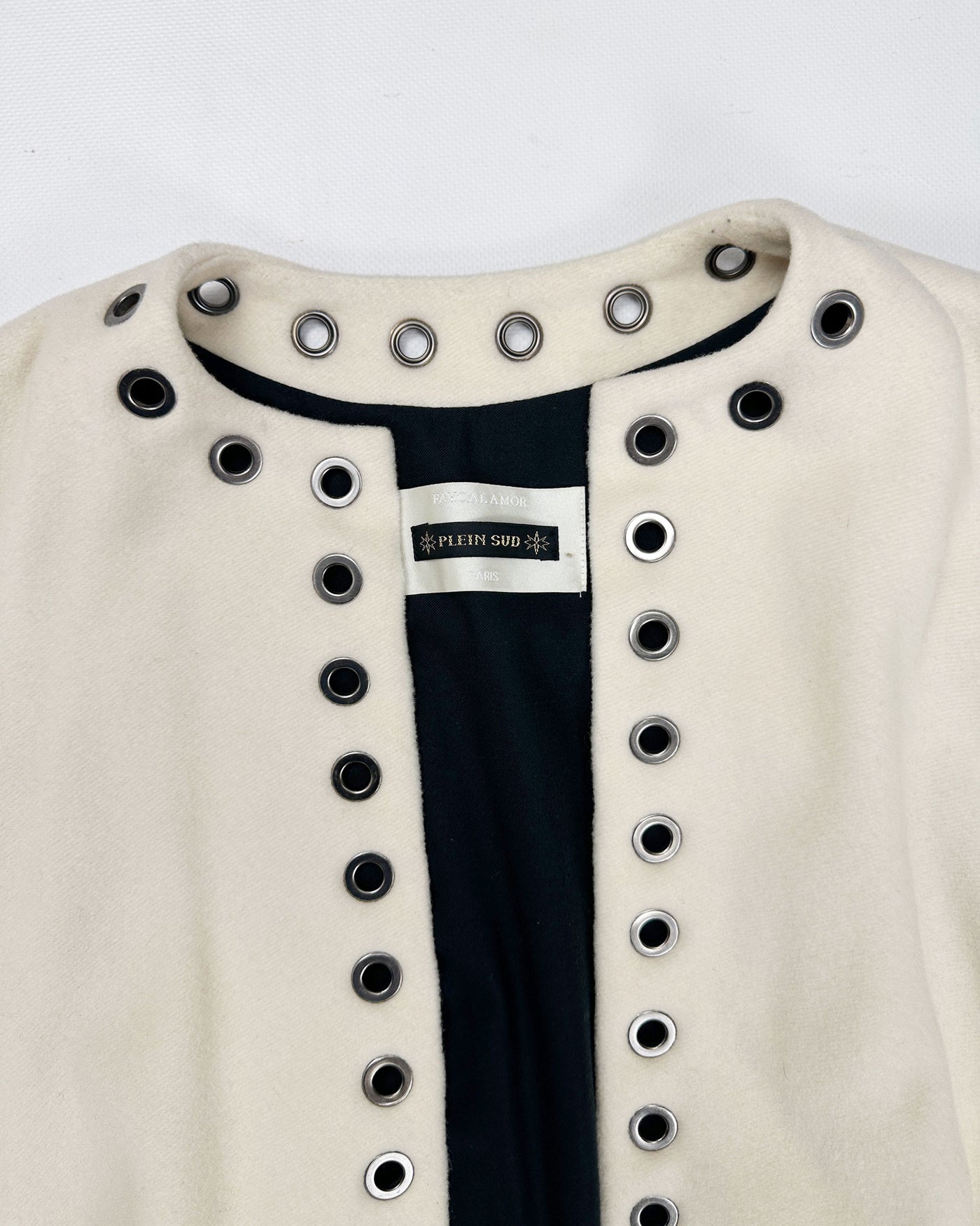 Faycal Amor Plein Sud Holes Cream Coat 2000's