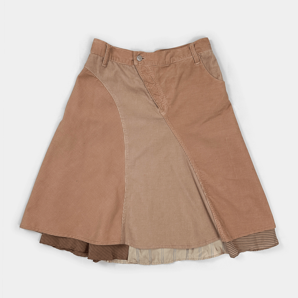 Michiko Koshino 2-Tone Corduroy Skirt 2000's