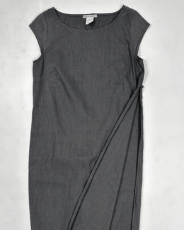 Sarah Pacini Dark Grey Zipped Dress 2000's