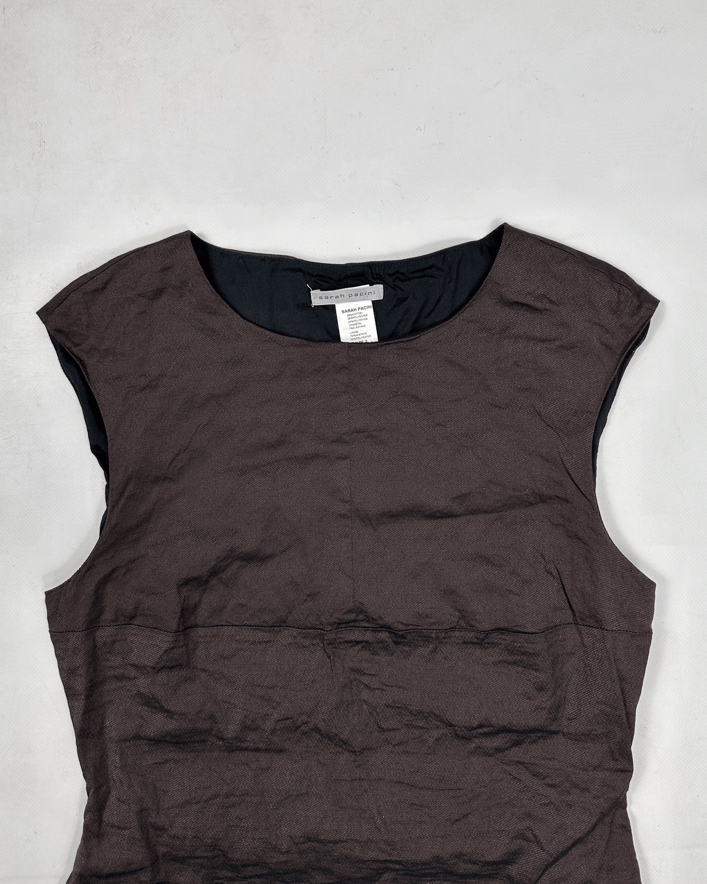 Sarah Pacini Metal Brown Dress 2000's