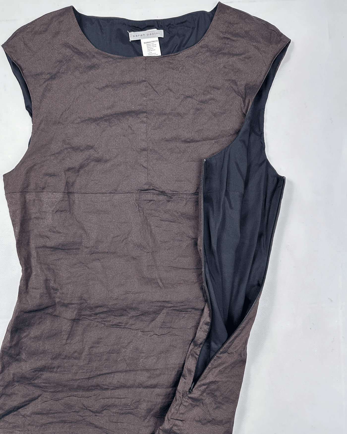 Sarah Pacini Metal Brown Dress 2000's