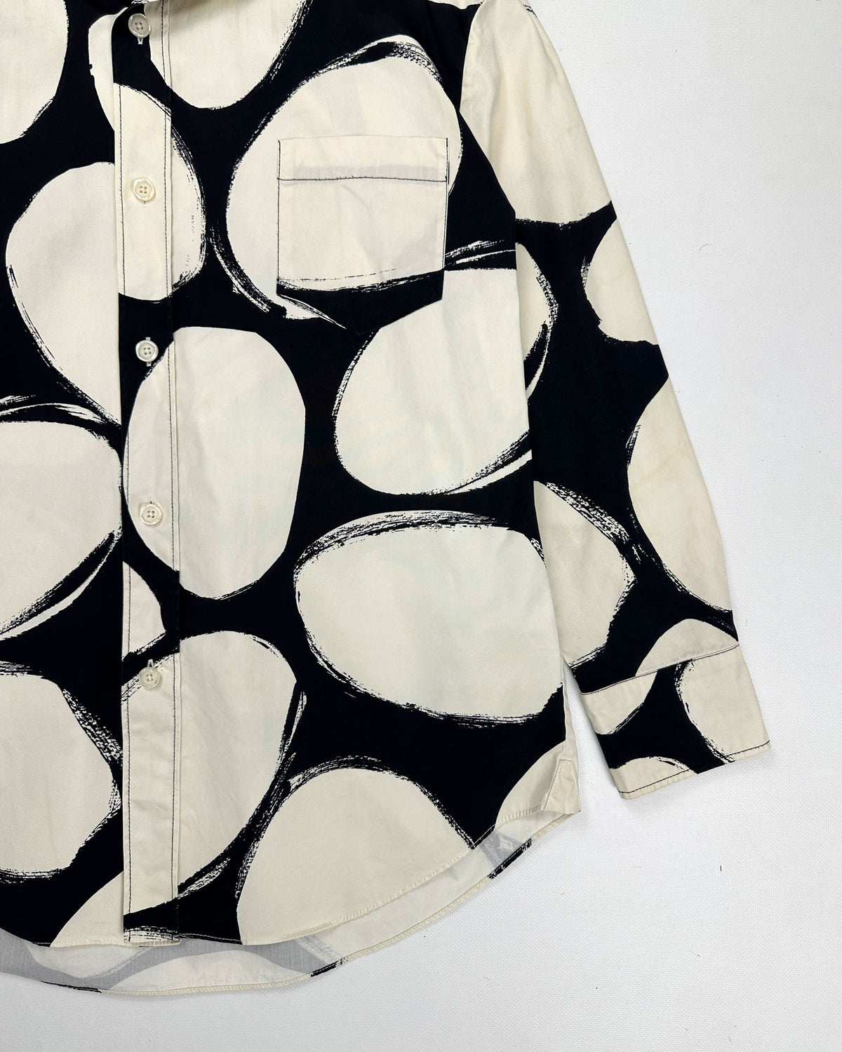 Marni Print Cotton Black and White Overshirt S/S 2020