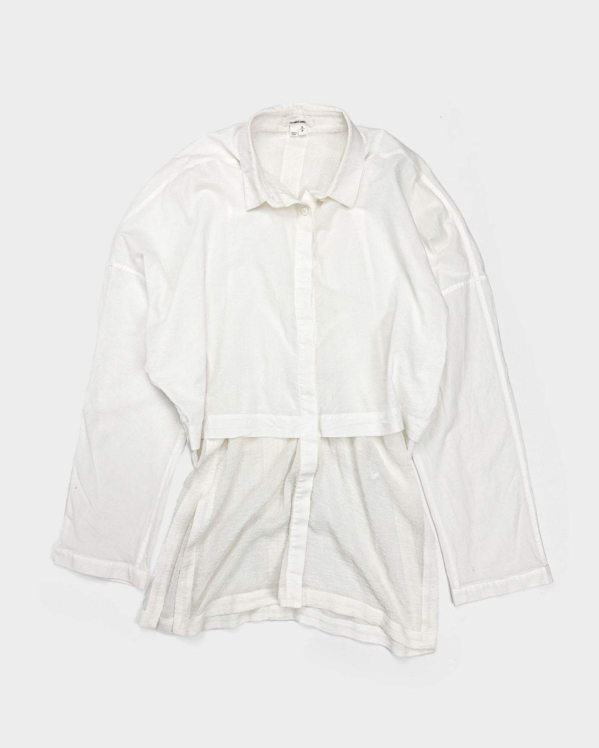 Helmut Lang 2-Layer White Shirt F/W 2002 - Vintagetts
