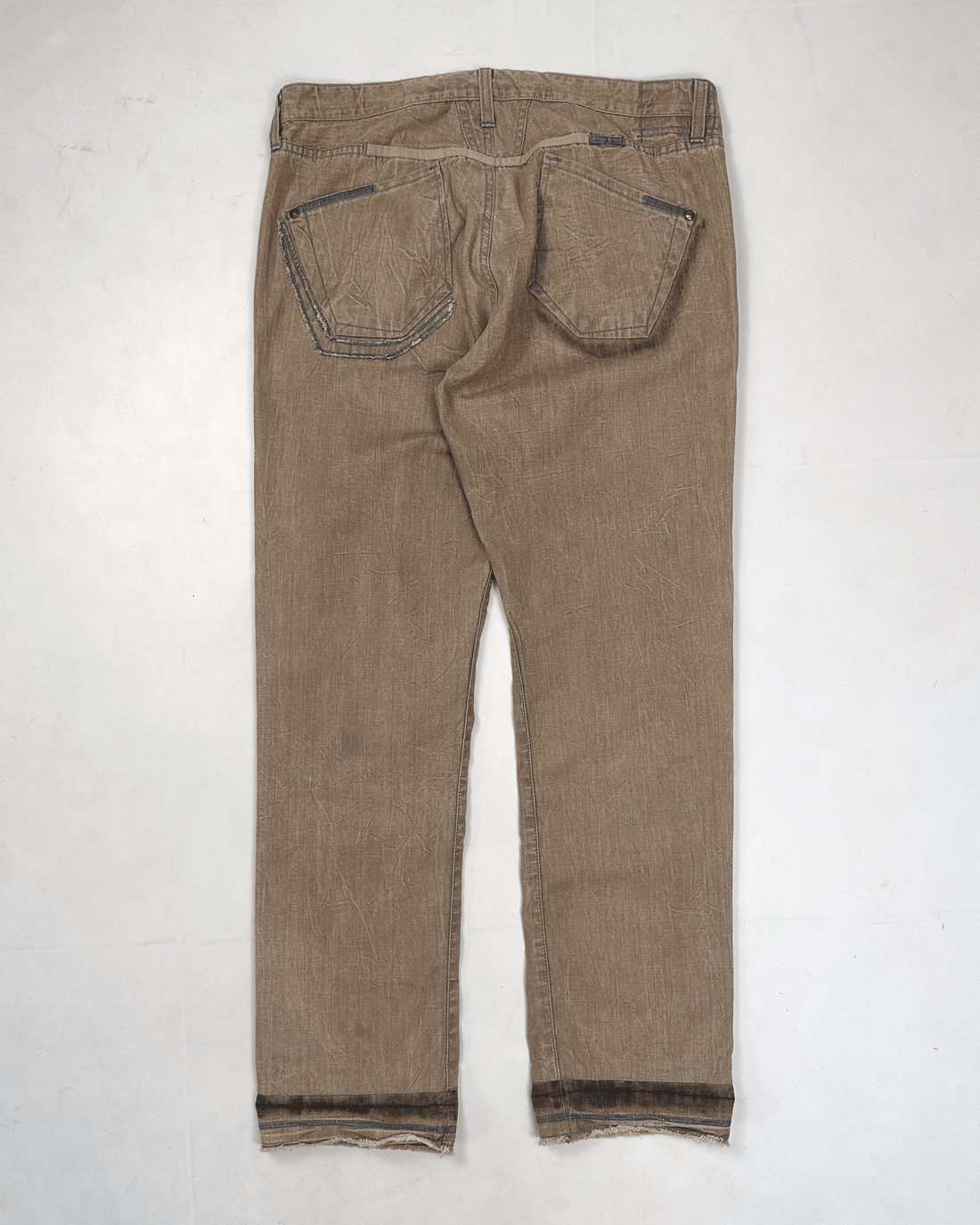 Marithé Francois Girbaud Beige Straight Pants 2000's