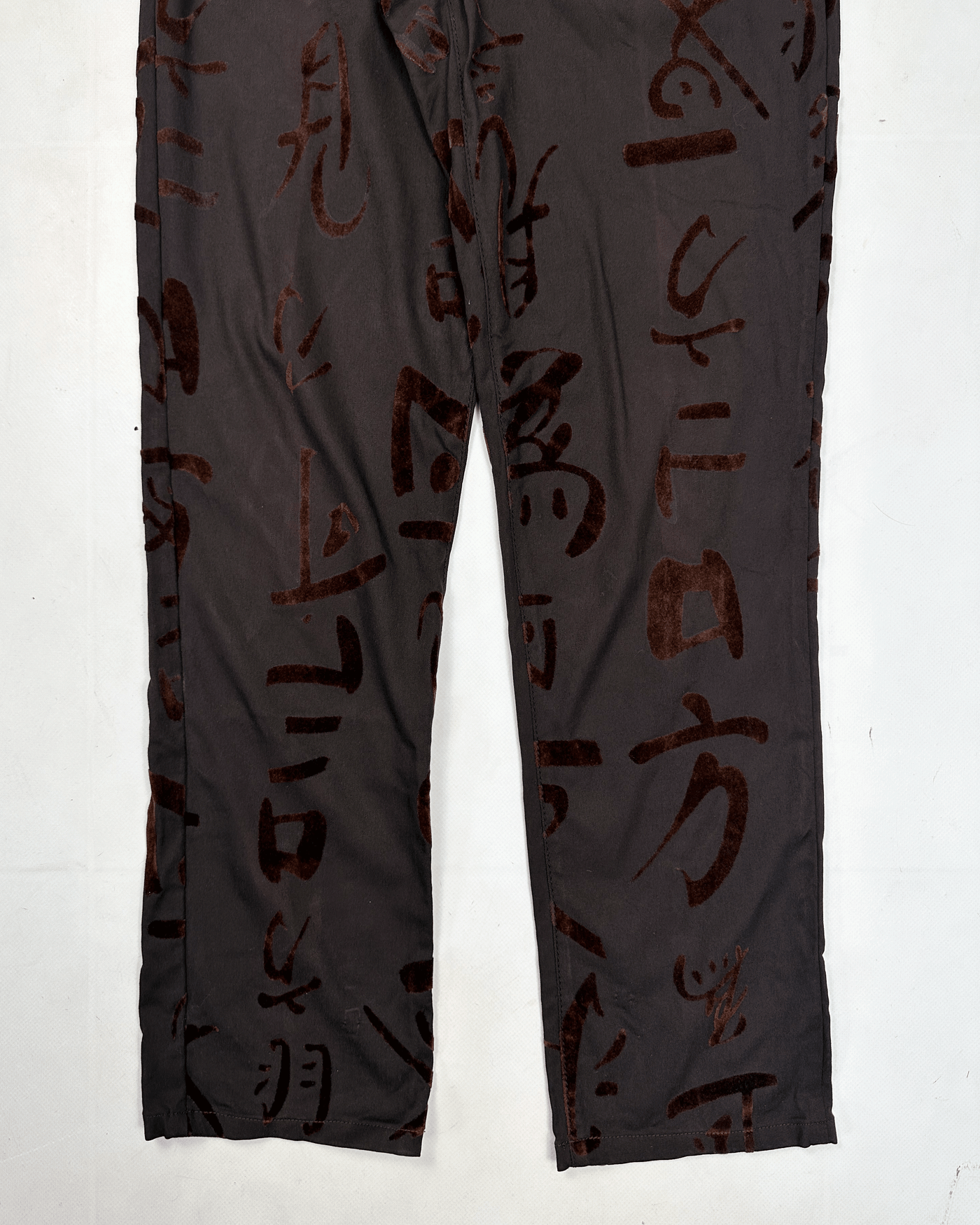Kenzo Velour Print Dark Brown Pants 2000's