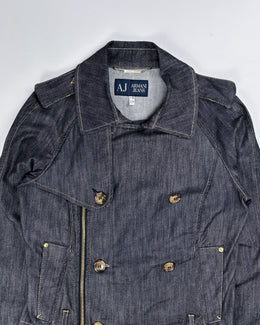 Armani Indigo Denim Off-Centered Jacket 2000's