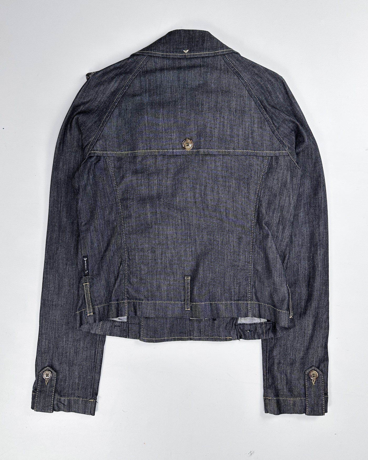 Armani Indigo Denim Off-Centered Jacket 2000's