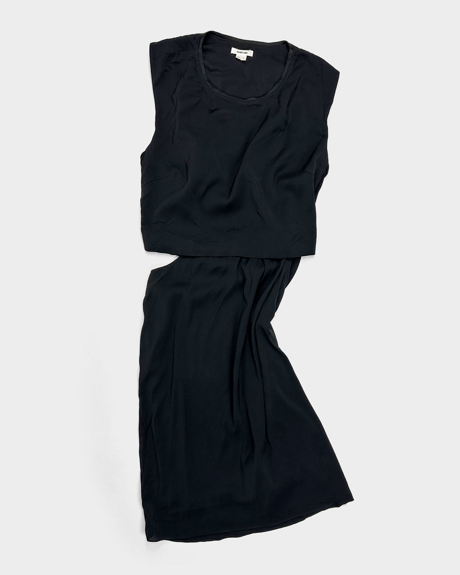 Helmut Lang 2-Pieces Black Dress S/S 2001 - Vintagetts