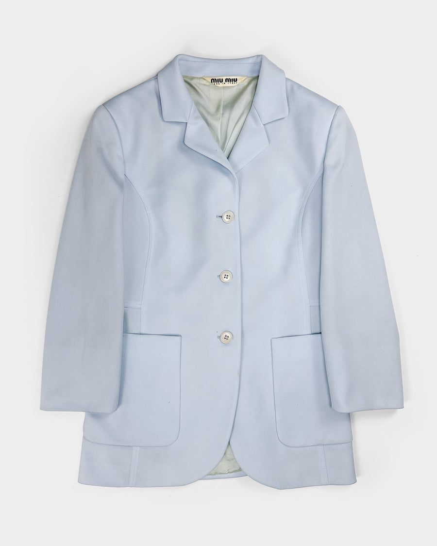 Miu Miu Baby Blue Blazer Jacket 1990's