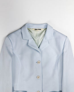 Miu Miu Baby Blue Blazer Jacket 1990's