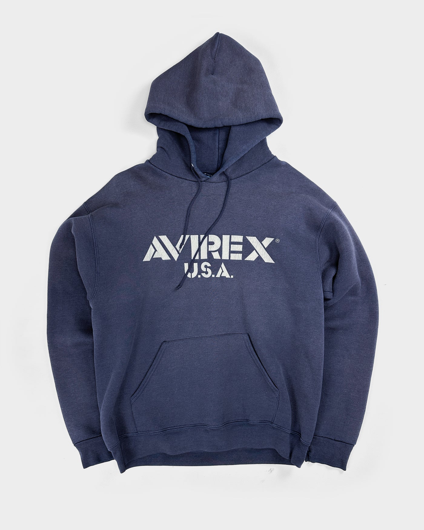 Avirex USA Sun Faded Blue Hoodie 1990's