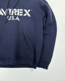 Avirex USA Sun Faded Blue Hoodie 1990's