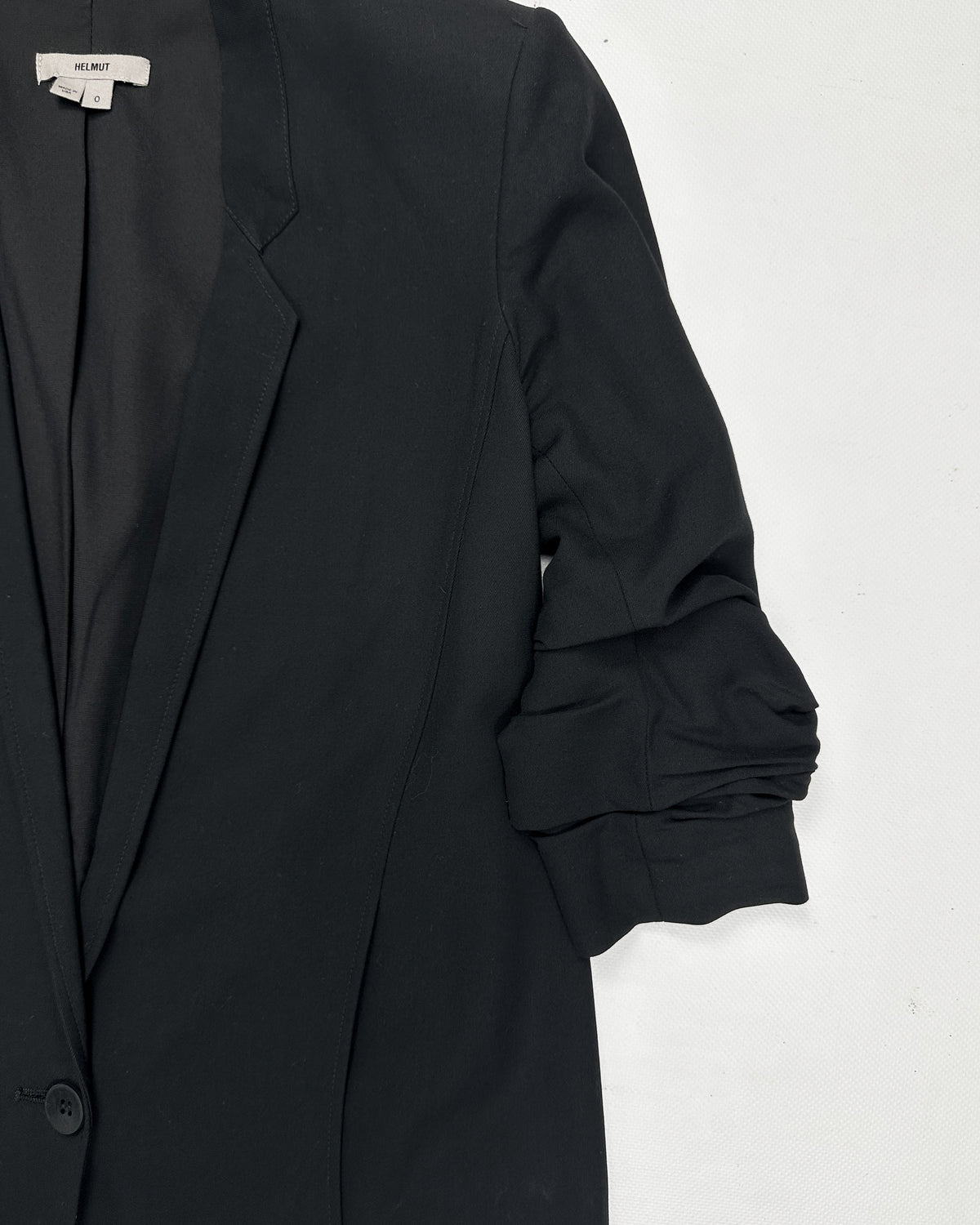Helmut Lang Wrinkled Sleeves Black Blazer F/W 2004 - Vintagetts