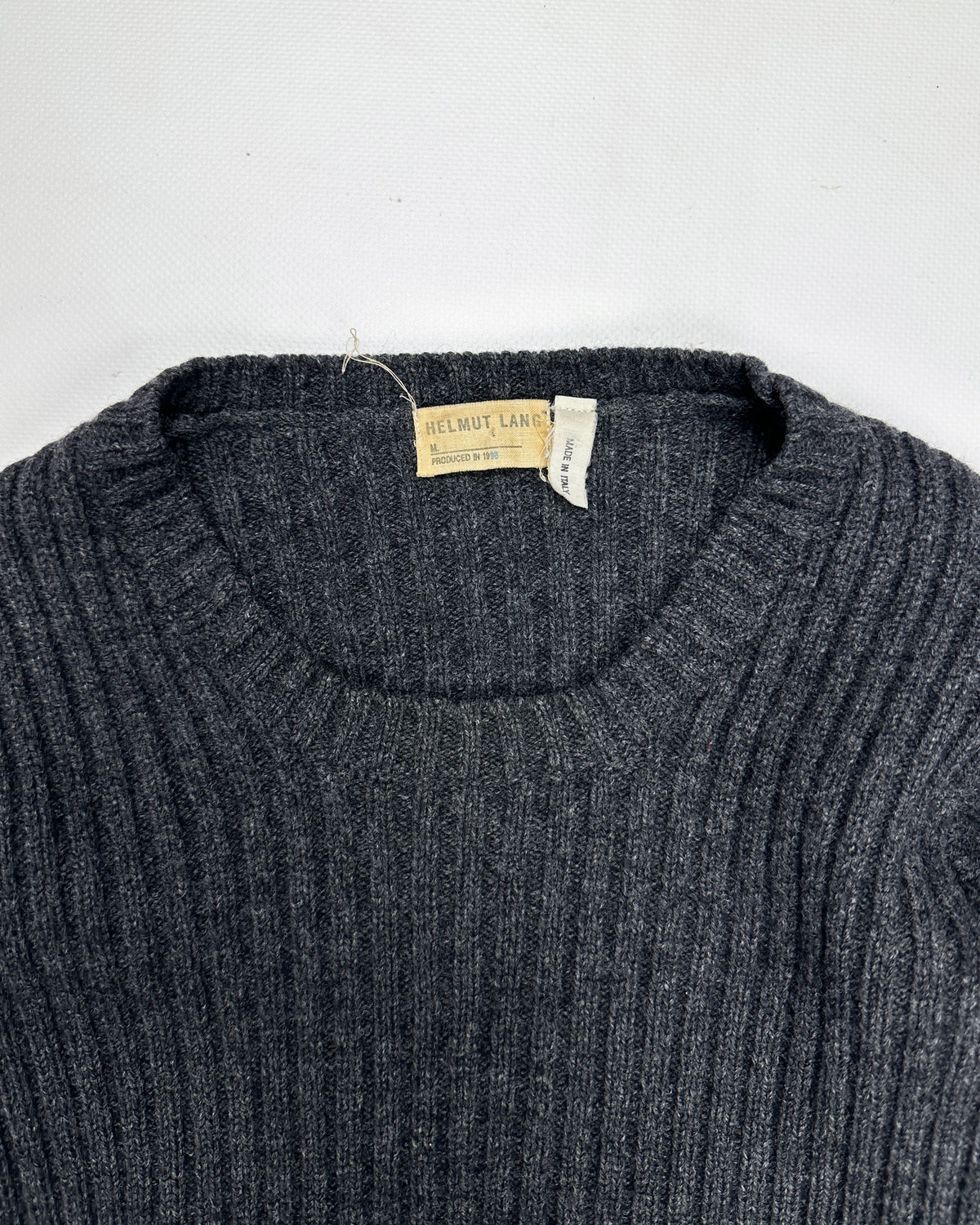 Helmut Lang Grey Wool Knitwear F/W 1998 - Vintagetts