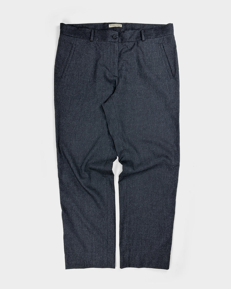 Bottega Veneta Dark Grey Wool + Angora Pants 2000's