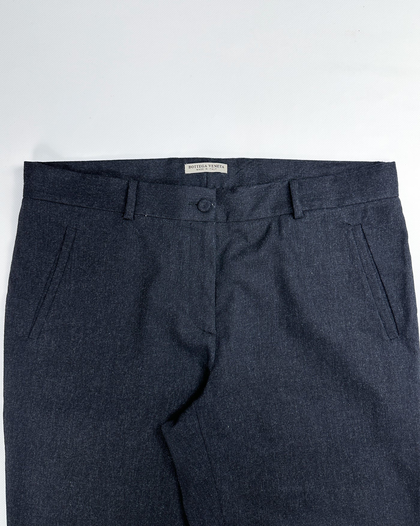 Bottega Veneta Dark Grey Wool + Angora Pants 2000's