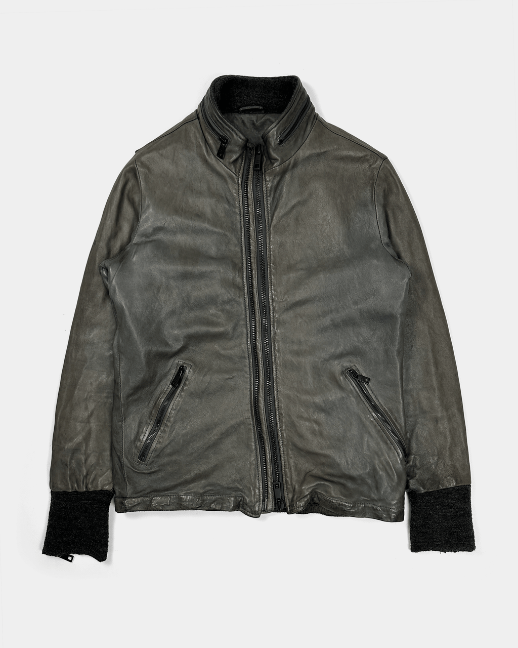 Giorgio Brato Faded Grey Leather Jacket 2000's – Vintage TTS