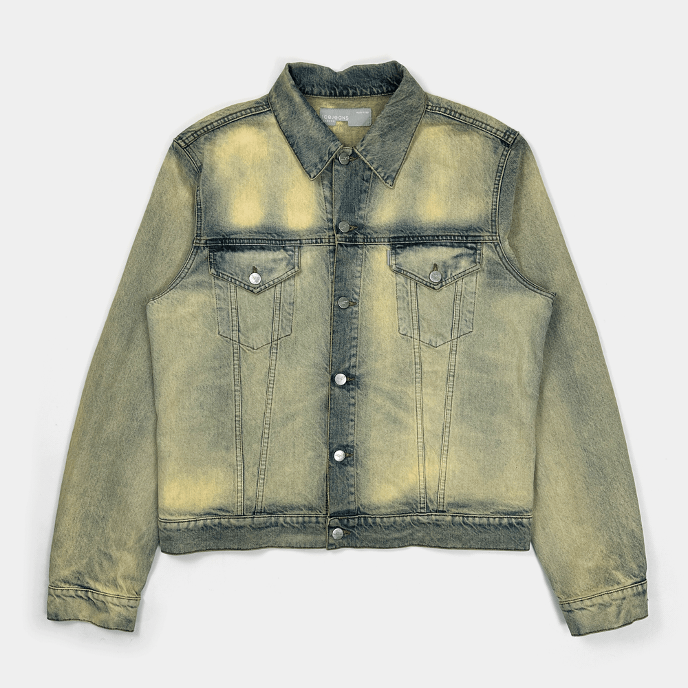 Iceberg Sun Faded Denim Trucker Jacket 2000's