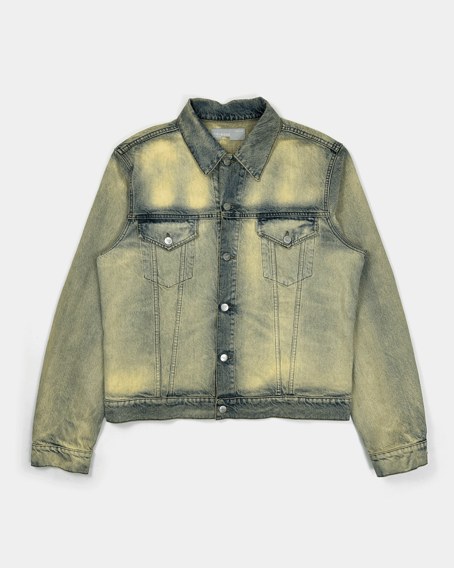 Iceberg Sun Faded Denim Trucker Jacket 2000's