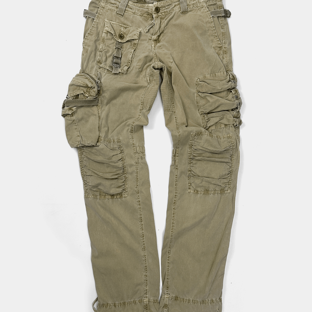 Ralph Lauren 3D Cargo Beige Pants 1990's