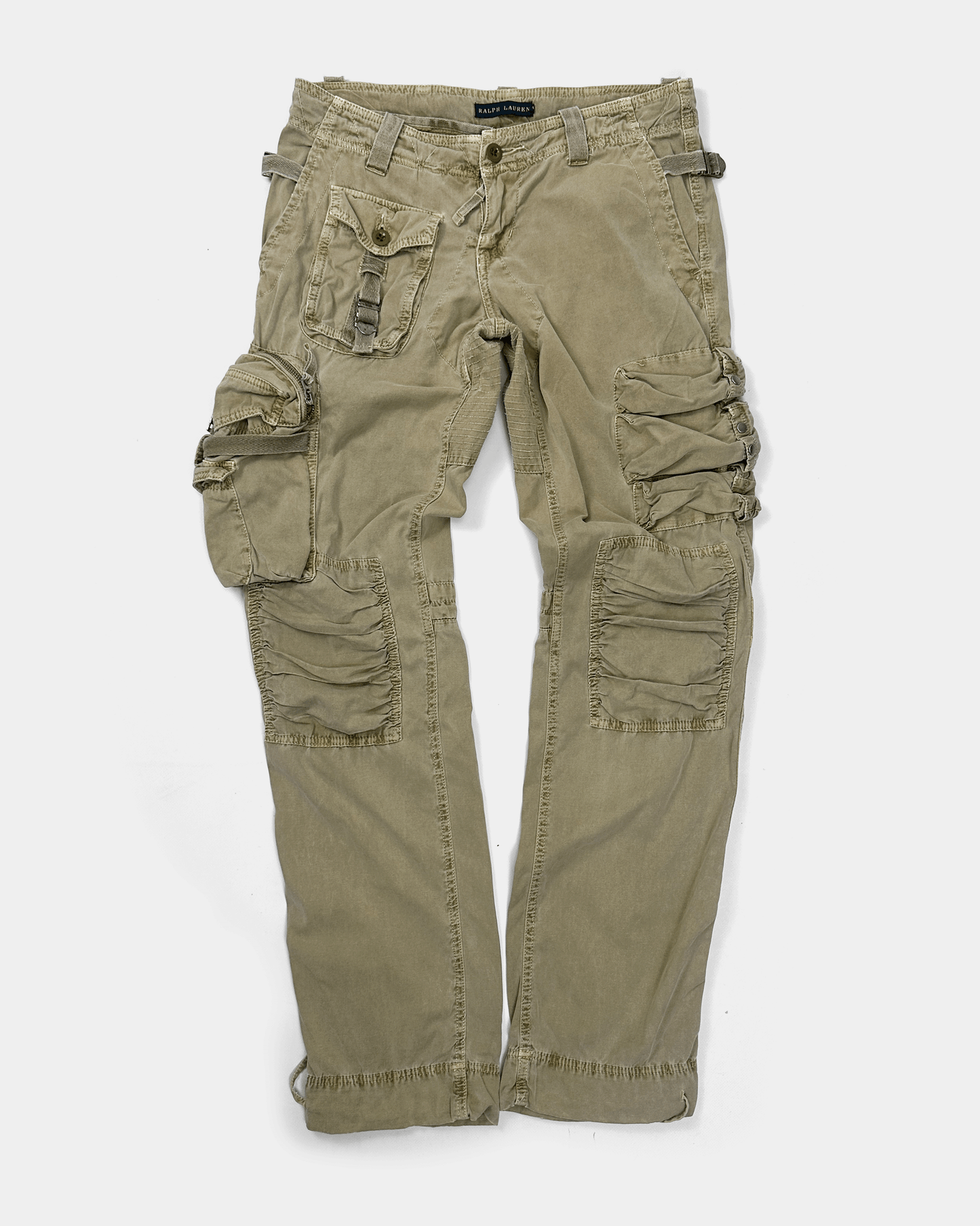 Ralph Lauren 3D Cargo Beige Pants 1990's