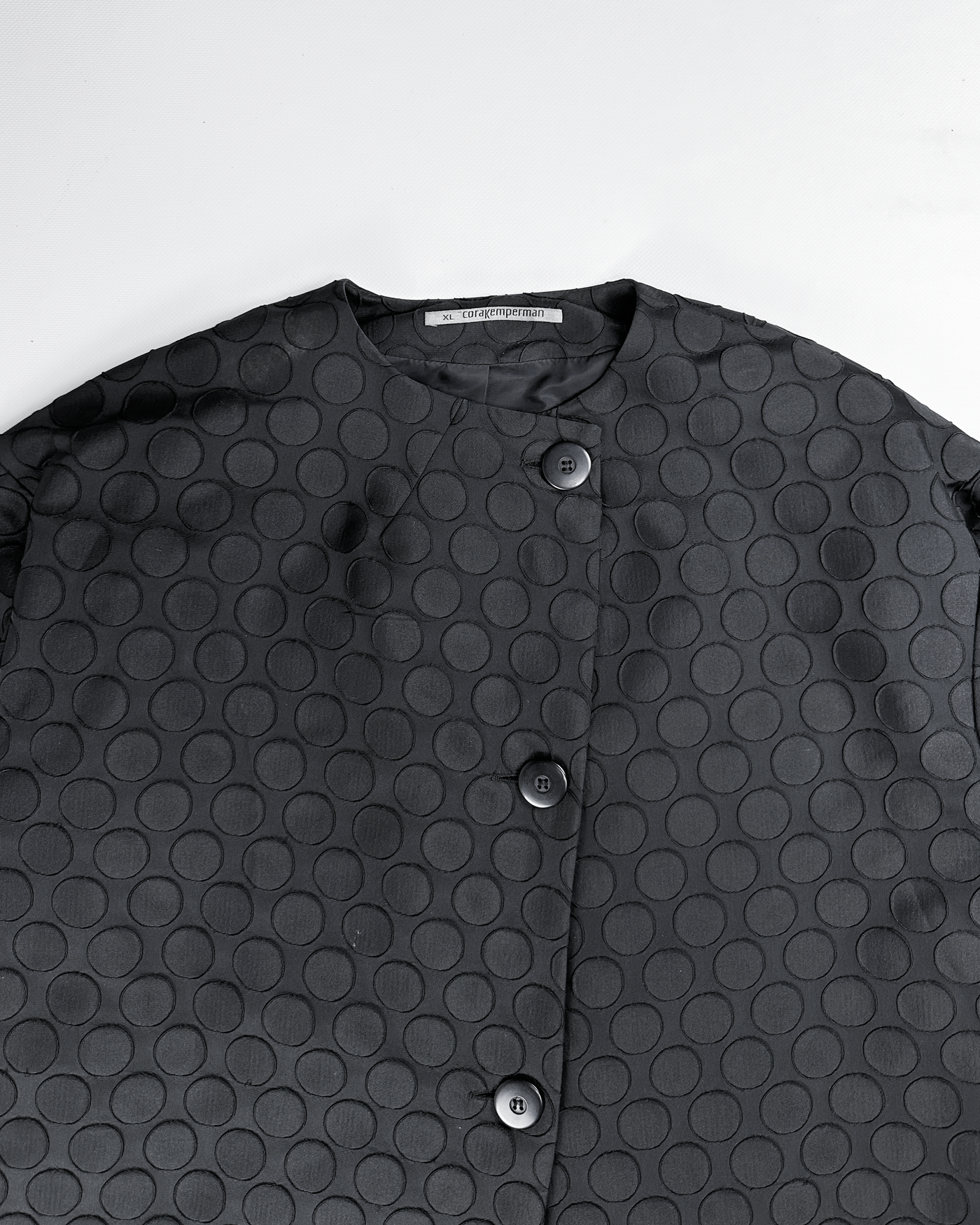 Cora Kemperman Black Dots Long Coat 2000's