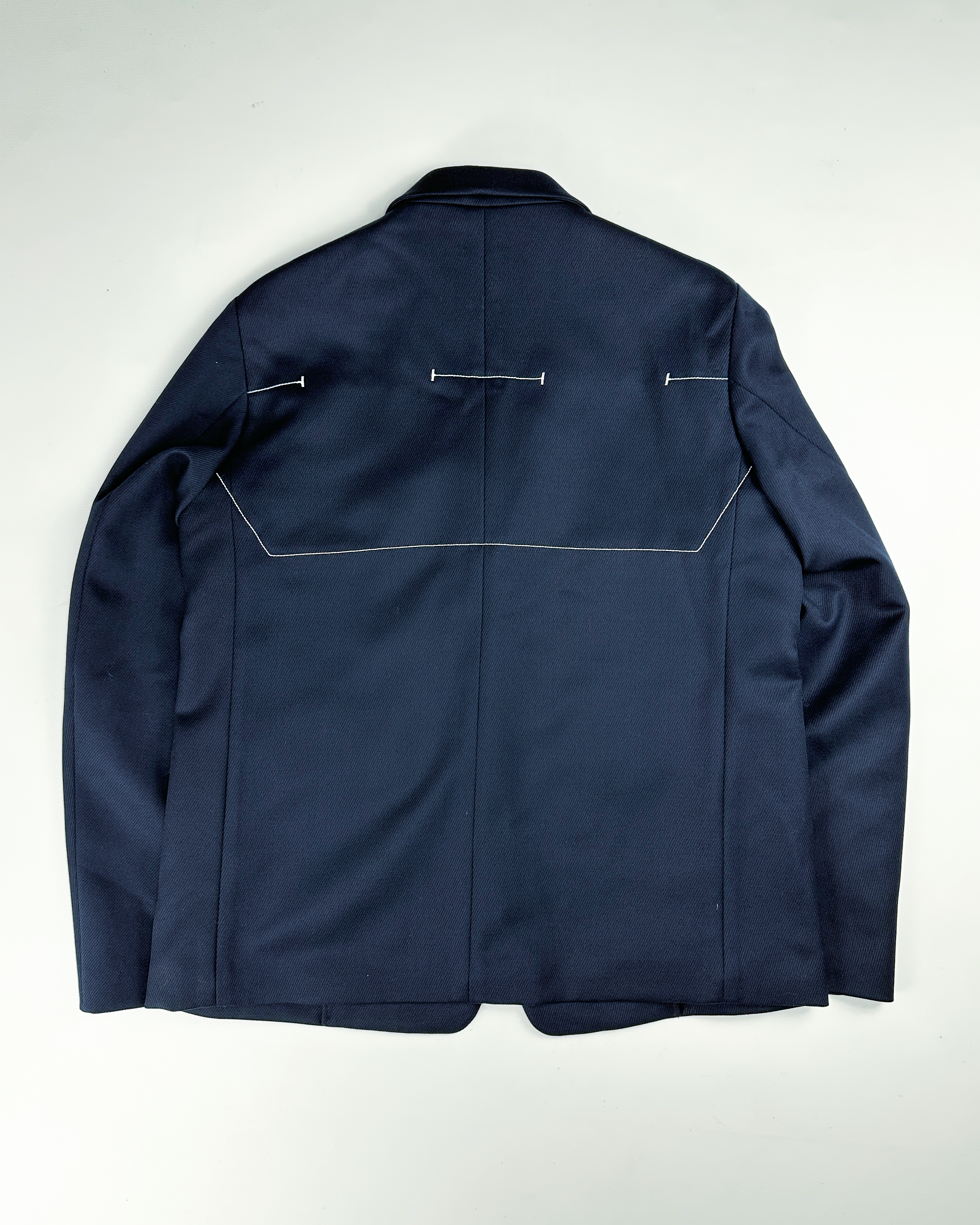 Jil Sander Stitched Navy Blue Wool Blazer A/W 2018 – Vintage TTS