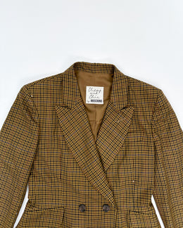 Moschino 'Cheap and Chic' Checkered Blazer 1980's