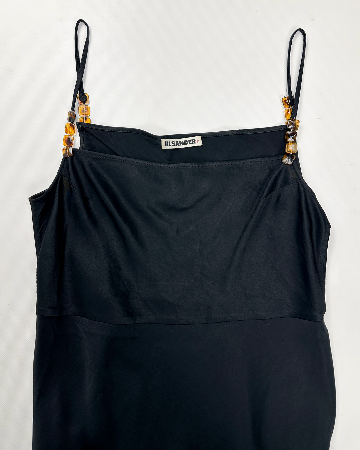 Jil Sander + Black Silk Dress 1990's