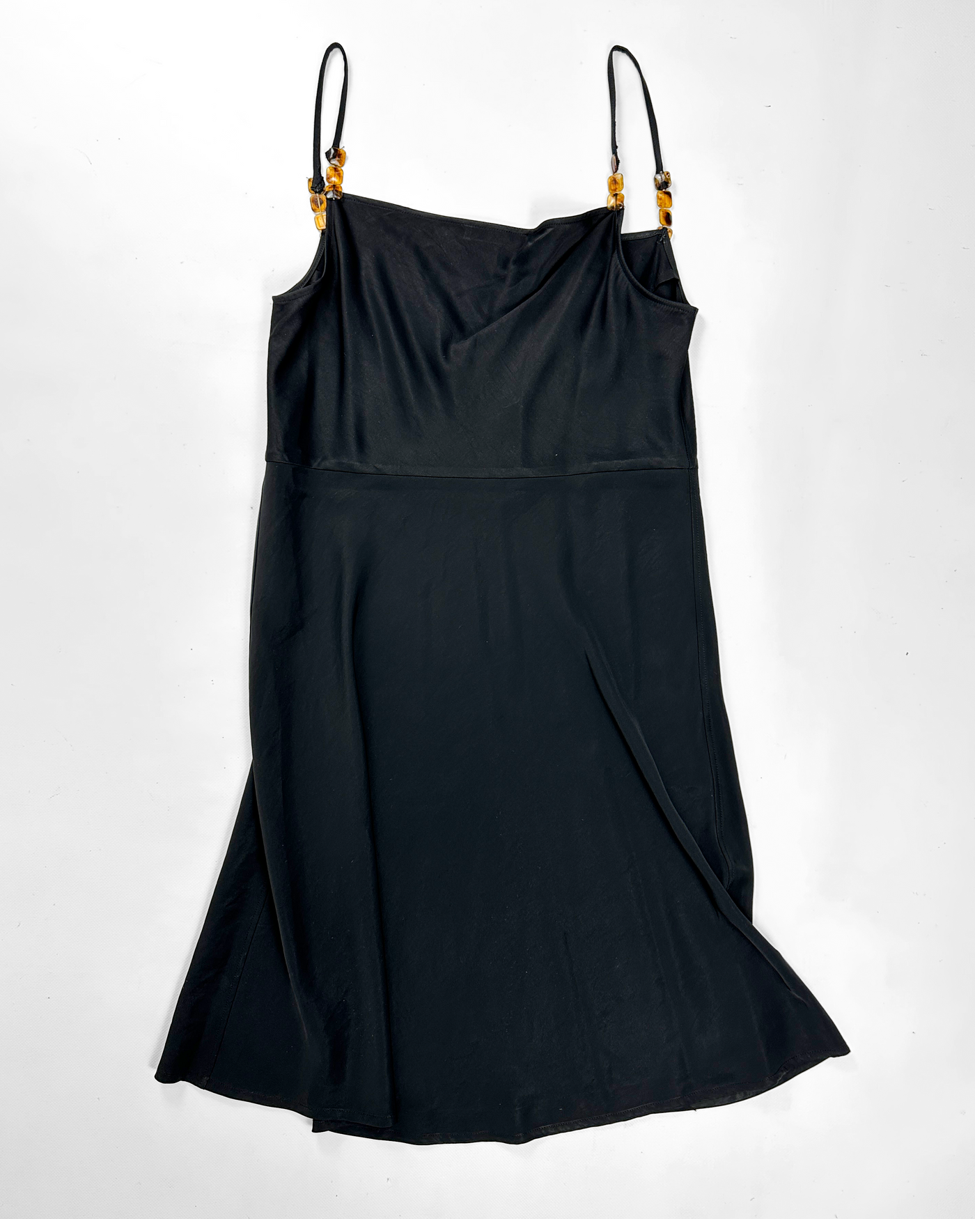 Jil Sander + Black Silk Dress 1990's