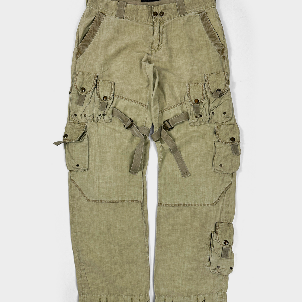 Ralph Lauren Silk + Linen Cargo Pants 1990's