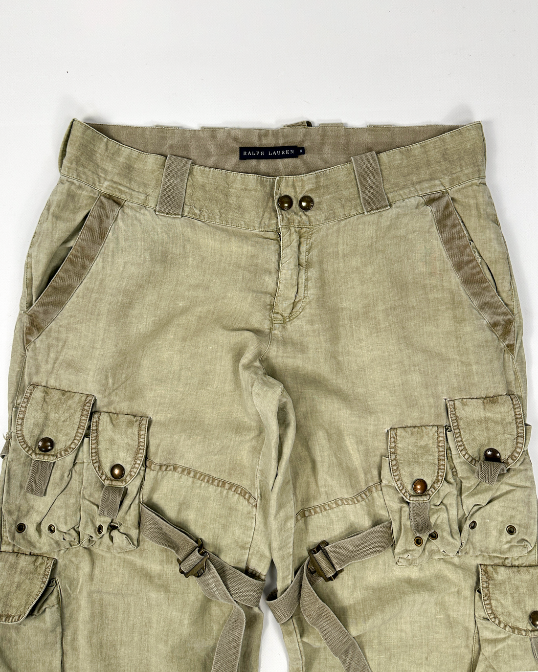 Ralph Lauren Silk + Linen Cargo Pants 1990's