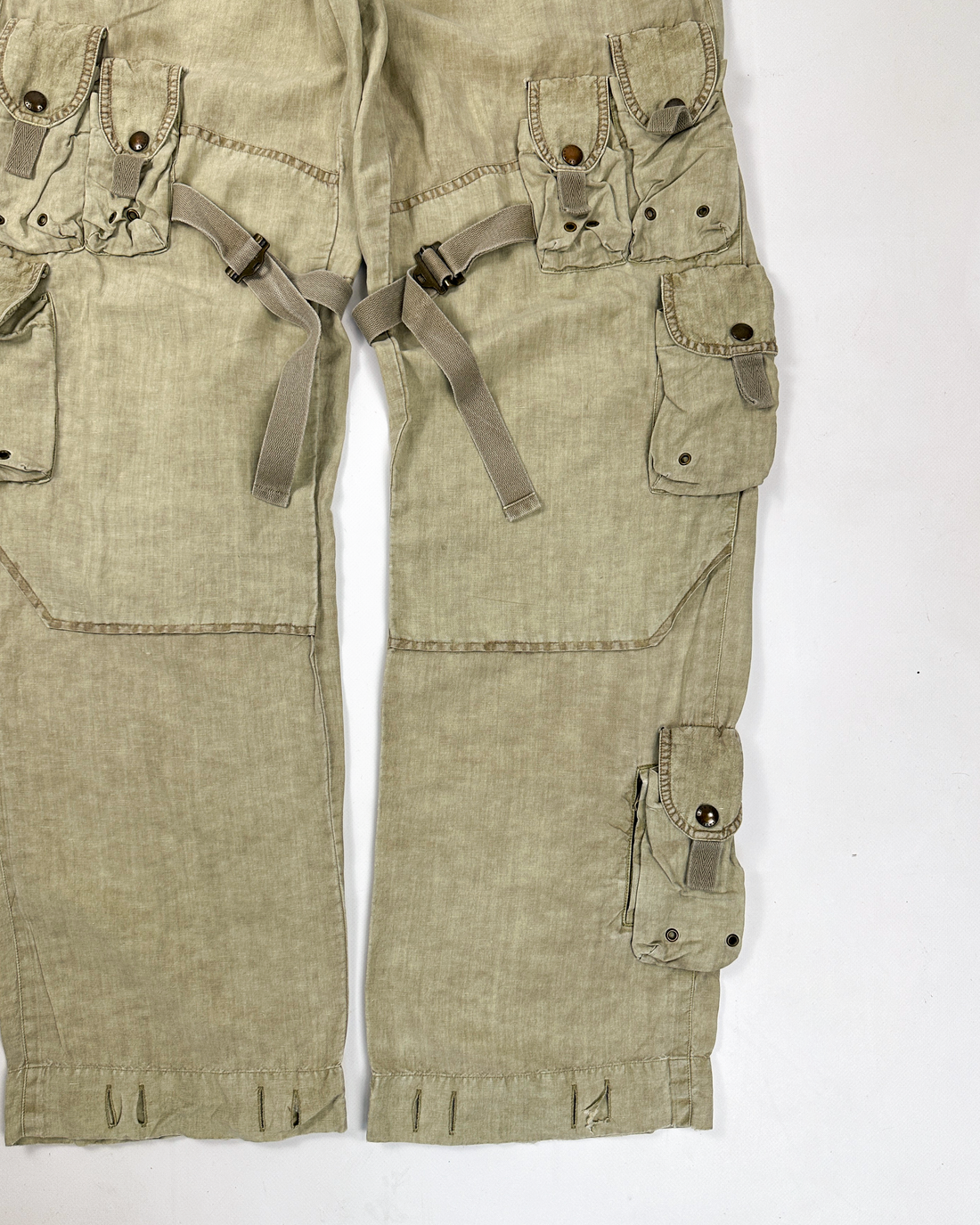 Ralph Lauren Silk + Linen Cargo Pants 1990's