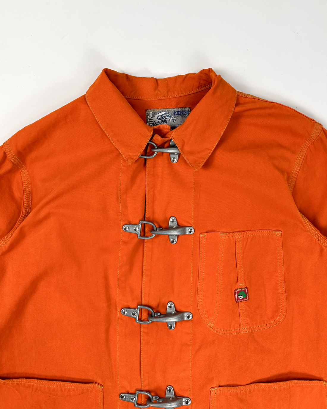 Kenzo Jeans Orange Fireman Boxy Jacket 1990's