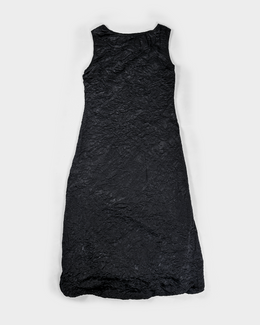 Biche de Bere Pleated Black Long Dress 2000's