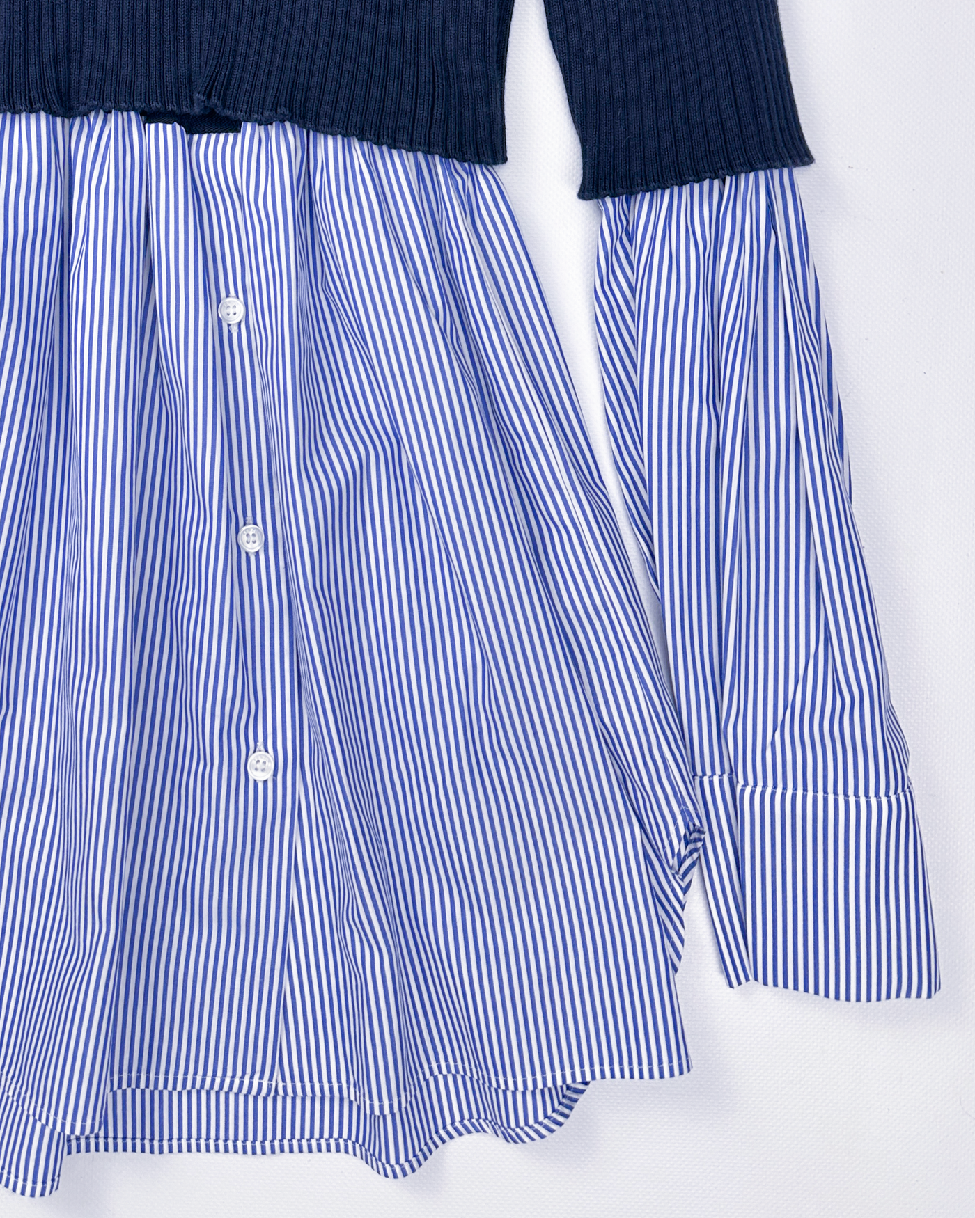 Kenzo Knit + Shirt Navy Blue Top 2000's