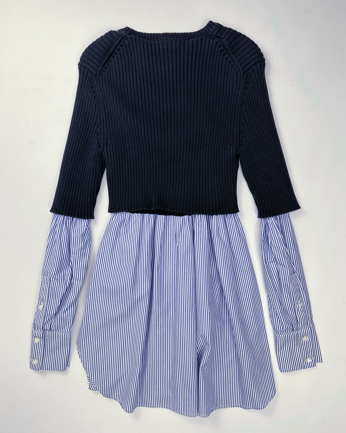 Kenzo Knit + Shirt Navy Blue Top 2000's