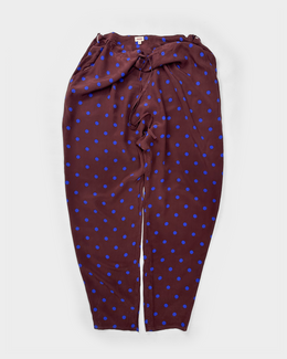 Kenzo Dots Print Silk Pants 2000's