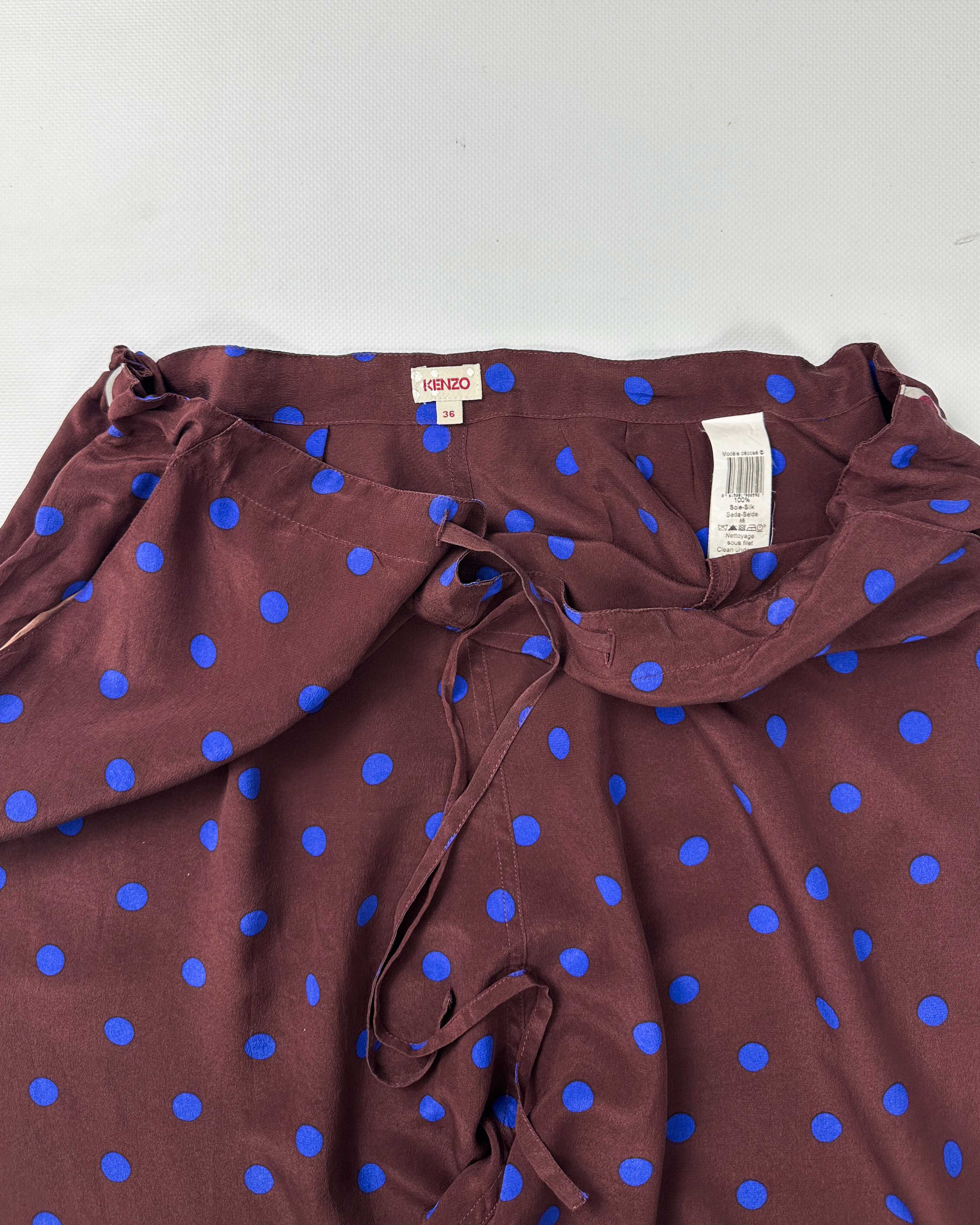 Kenzo Dots Print Silk Pants 2000's