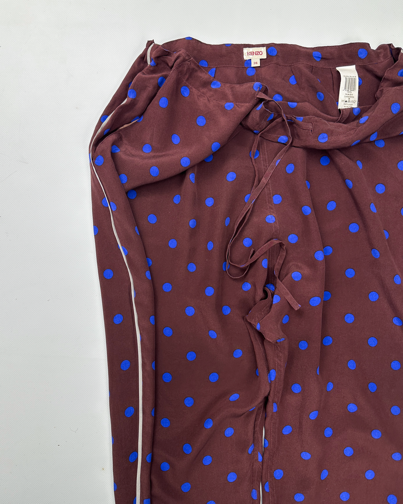 Kenzo Dots Print Silk Pants 2000's