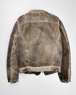 Daniele Alessandrini 6-Zip Distressed Leather Jacket 2000's
