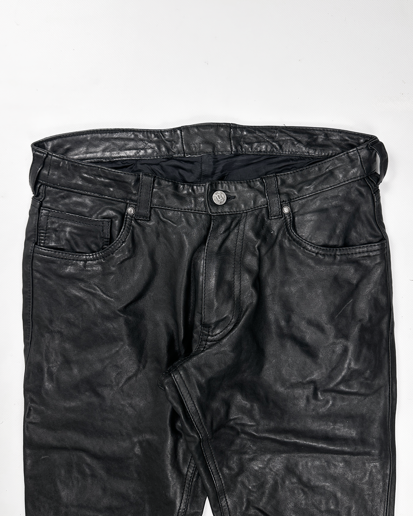 John Galliano BootCut Black Leather Pants F/W 2010