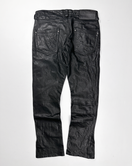 John Galliano BootCut Black Leather Pants F/W 2010