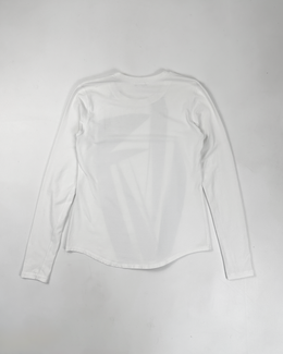 Jil Sander White Spiral Print Top 2000's