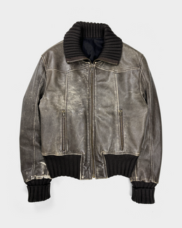 Gazzarrini Distressed Leather Jacket 1990's
