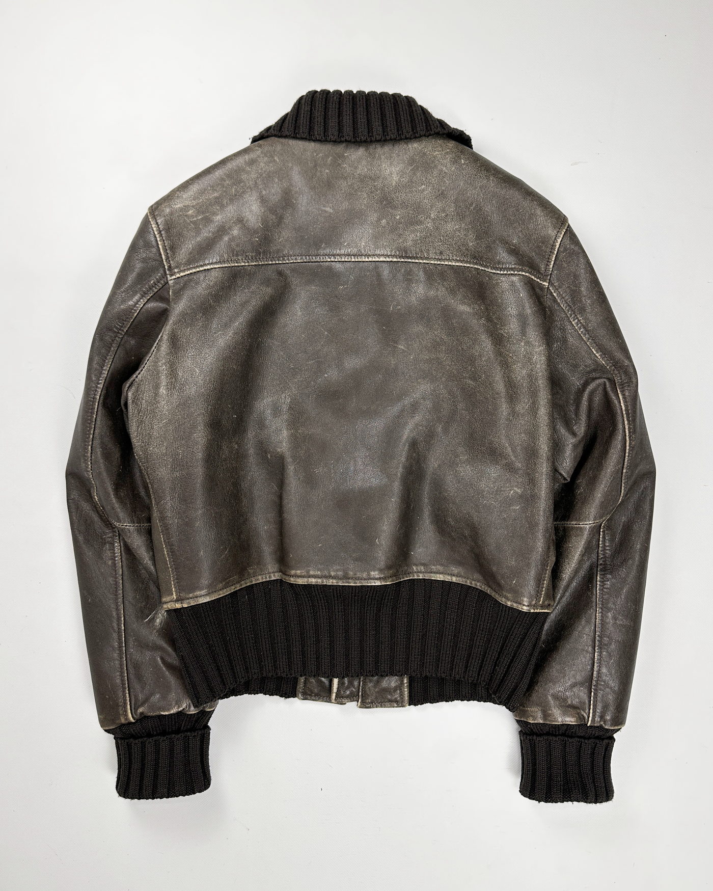 Gazzarrini Distressed Leather Jacket 1990's