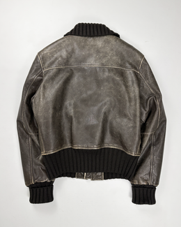 Gazzarrini Distressed Leather Jacket 1990's