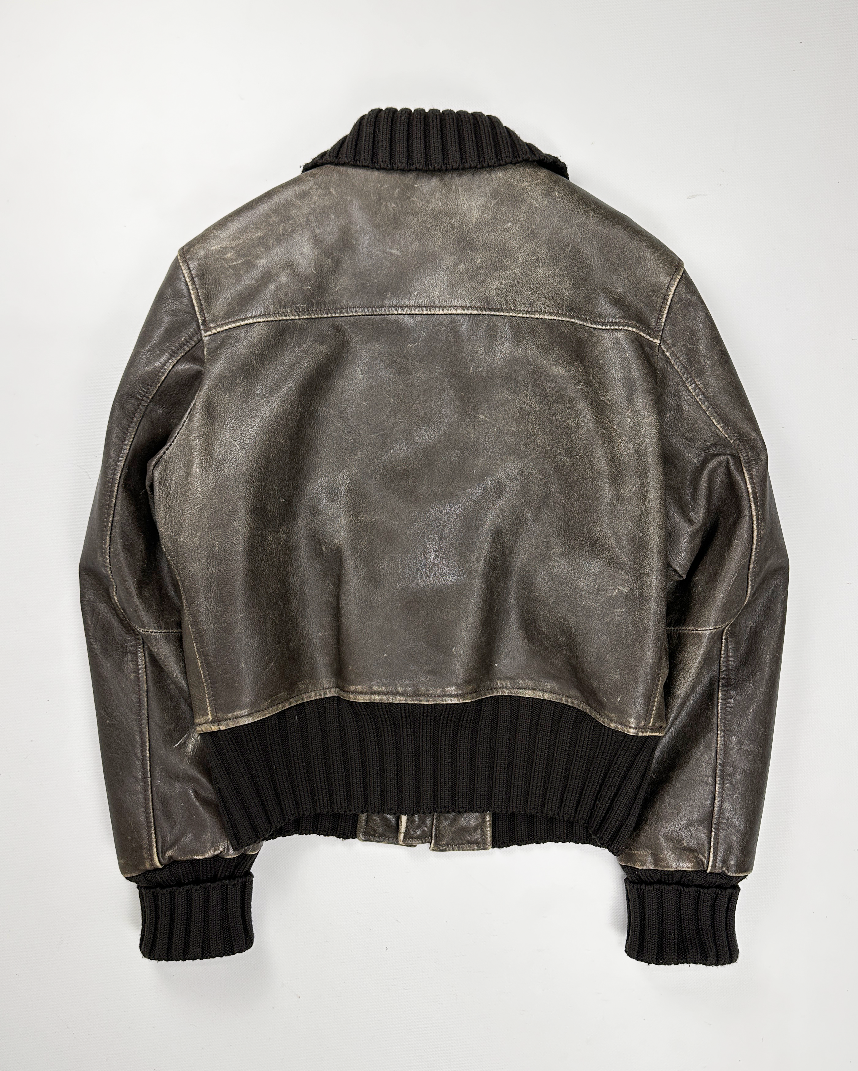 Gazzarrini Distressed Leather Jacket 1990's