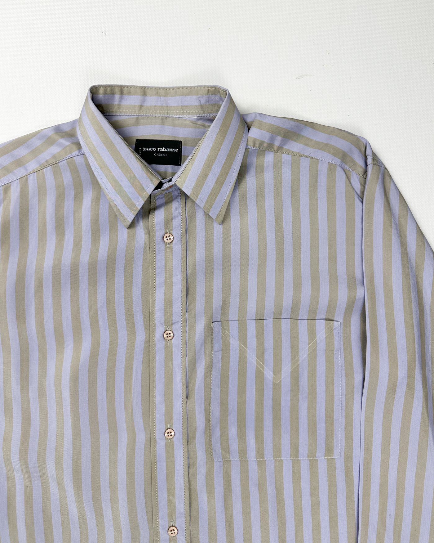 Paco Rabanne Striped Silk Shirt 1990's