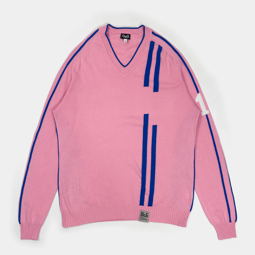 Dolce & Gabbana "11" Soccer Style Pink Knitwear 2000's